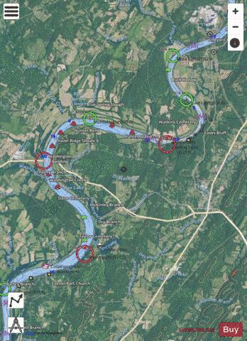 Tennessee River section 11_541_807 depth contour Map - i-Boating App - Satellite