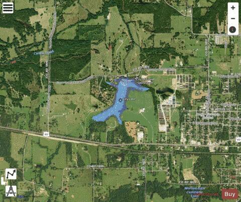 Lake Grandsaline / City Lake depth contour Map - i-Boating App - Satellite