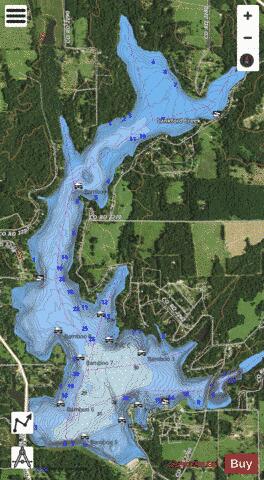 Lake Holbrook depth contour Map - i-Boating App - Satellite