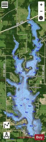 Lake Winnsboro depth contour Map - i-Boating App - Satellite
