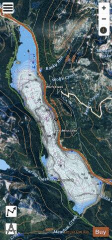 Keechelus Lake depth contour Map - i-Boating App - Satellite