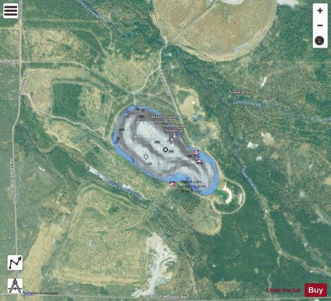 Lake Wazee depth contour Map - i-Boating App - Satellite