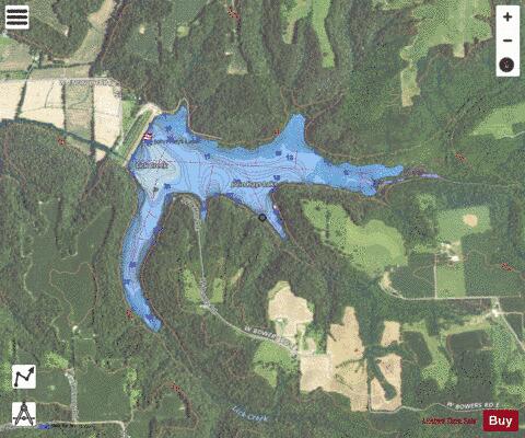 John Hays Lake depth contour Map - i-Boating App - Satellite