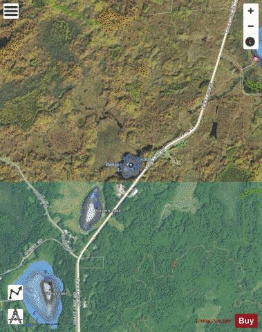 Benjamin Lake depth contour Map - i-Boating App - Satellite