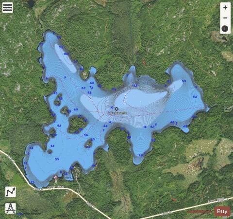 Lake Jeanette depth contour Map - i-Boating App - Satellite