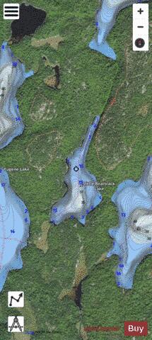 Little Beartrack Lake depth contour Map - i-Boating App - Satellite