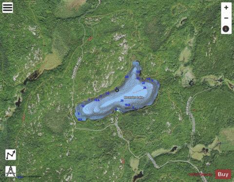 Meander Lake depth contour Map - i-Boating App - Satellite