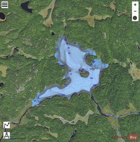 Pocket Lake depth contour Map - i-Boating App - Satellite