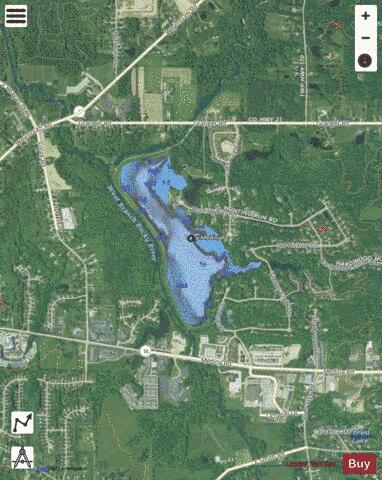Lake Medina depth contour Map - i-Boating App - Satellite