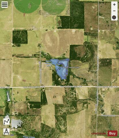 Buster Hanson Lake depth contour Map - i-Boating App - Satellite