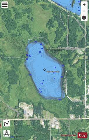 Big Doctor Lake depth contour Map - i-Boating App - Satellite