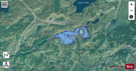 Briggs Lake depth contour Map - i-Boating App - Satellite