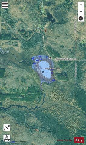 Chippanazie Lake depth contour Map - i-Boating App - Satellite