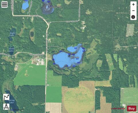 Jerry Lake depth contour Map - i-Boating App - Satellite