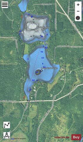 Lower Kimball Lake depth contour Map - i-Boating App - Satellite