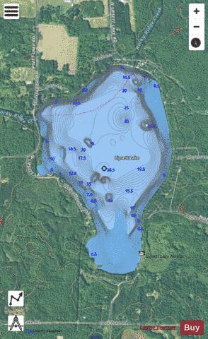 Lipsett Lake depth contour Map - i-Boating App - Satellite