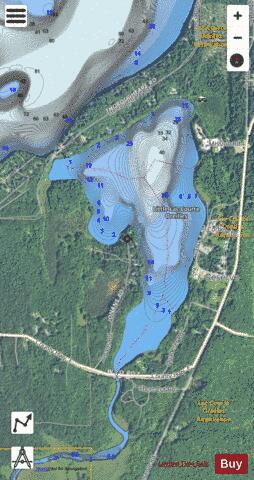 Little Lac Courte Oreilles depth contour Map - i-Boating App - Satellite