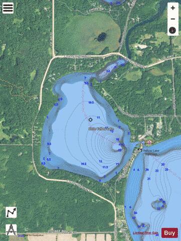 Little Yellow Lake depth contour Map - i-Boating App - Satellite