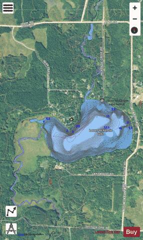 Lower McKenzie Lake depth contour Map - i-Boating App - Satellite