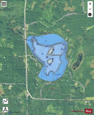 Matthews Lake depth contour Map - i-Boating App - Satellite