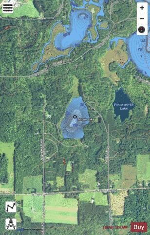 Mirror Lake depth contour Map - i-Boating App - Satellite