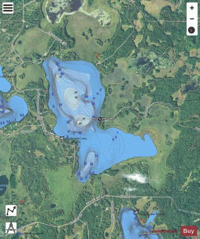 Nicaboyne Lake depth contour Map - i-Boating App - Satellite