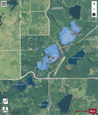 No Mans Lake depth contour Map - i-Boating App - Satellite