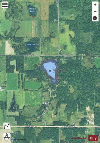 Little Mirror Lake depth contour Map - i-Boating App - Satellite
