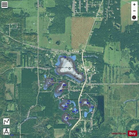 Spencer Lake depth contour Map - i-Boating App - Satellite