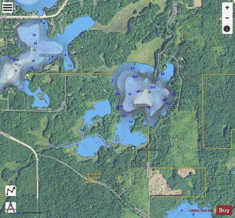 Squaw Lake depth contour Map - i-Boating App - Satellite