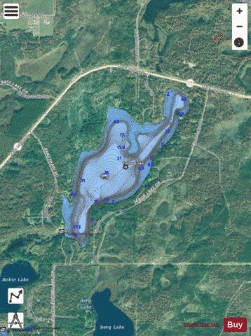 Tabor Lake depth contour Map - i-Boating App - Satellite