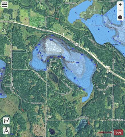 Viola Lake depth contour Map - i-Boating App - Satellite