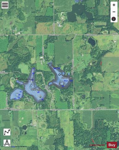 Tarbert Lake depth contour Map - i-Boating App - Satellite