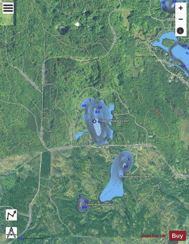 Upper Wapato Lake depth contour Map - i-Boating App - Satellite