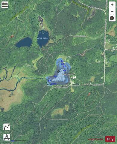 Bogbrook Lake depth contour Map - i-Boating App - Satellite