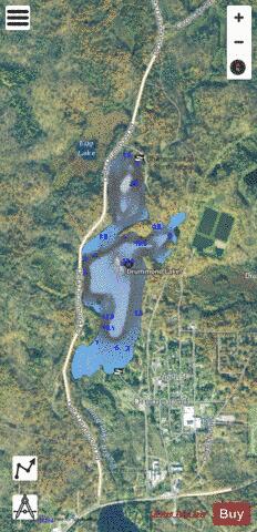 Drummond Lake depth contour Map - i-Boating App - Satellite