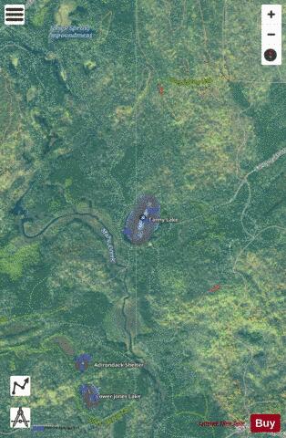 Fanny Lake depth contour Map - i-Boating App - Satellite