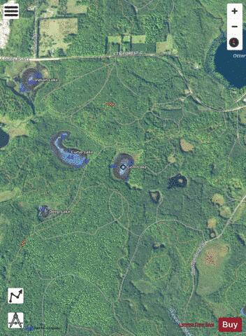 Gem Lake depth contour Map - i-Boating App - Satellite