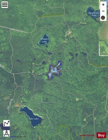Little Star Lake depth contour Map - i-Boating App - Satellite