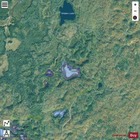 Rock Lake depth contour Map - i-Boating App - Satellite