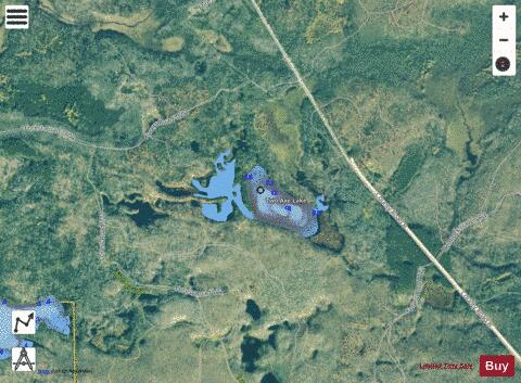 Two Axe Lake depth contour Map - i-Boating App - Satellite