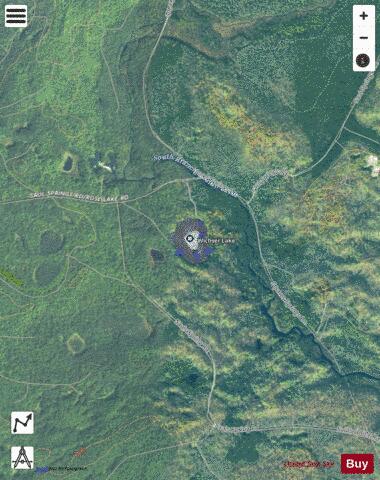 Wichser Lake depth contour Map - i-Boating App - Satellite
