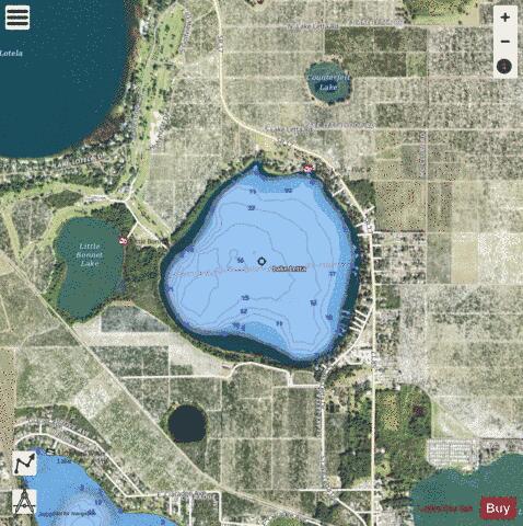 Letta depth contour Map - i-Boating App - Satellite