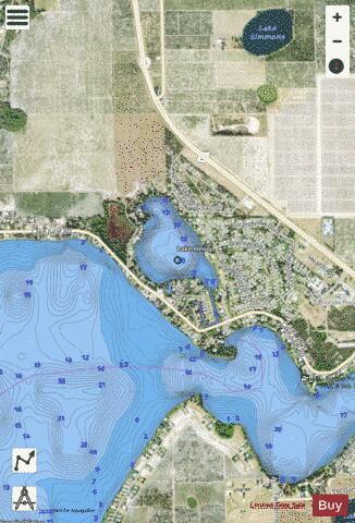 Henrey depth contour Map - i-Boating App - Satellite