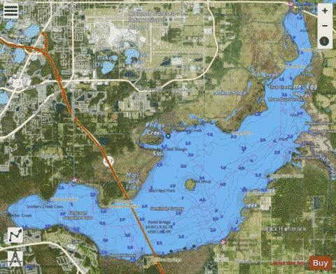 Jessup depth contour Map - i-Boating App - Satellite