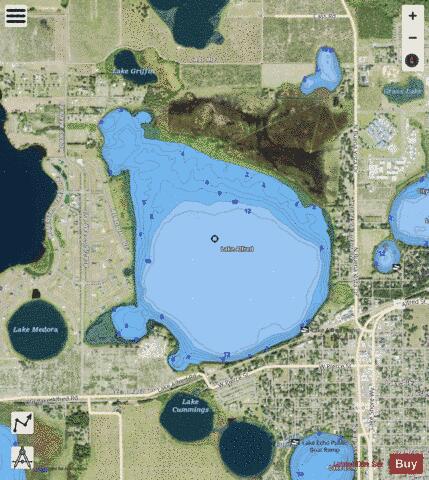 LAKE ALFRED depth contour Map - i-Boating App - Satellite