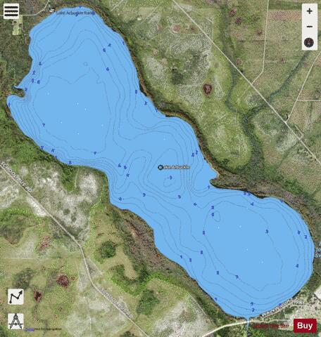 LAKE ARBUCKLE depth contour Map - i-Boating App - Satellite