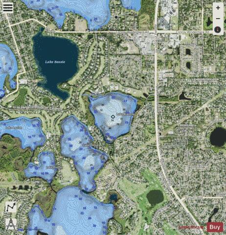 LAKE BLANCHE depth contour Map - i-Boating App - Satellite