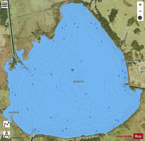 CYPRESS LAKE depth contour Map - i-Boating App - Satellite