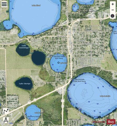 LAKE ECHO depth contour Map - i-Boating App - Satellite